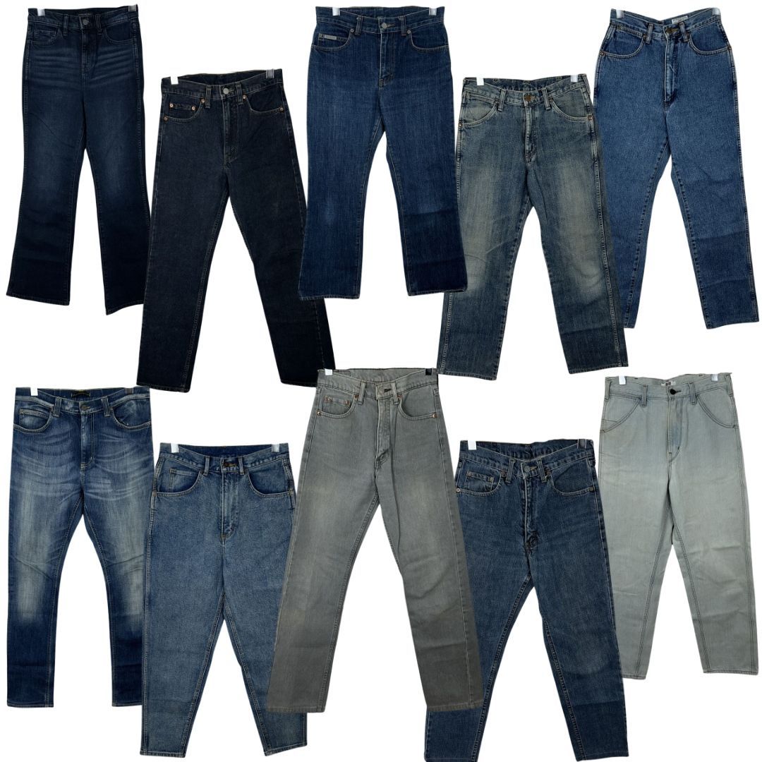 古着卸 古着まとめ売り レディース デニムパンツ ジーンズ Levi s EDWIN Wrangler Calvin Klein BANANA UNIQLO W 25〜W 29