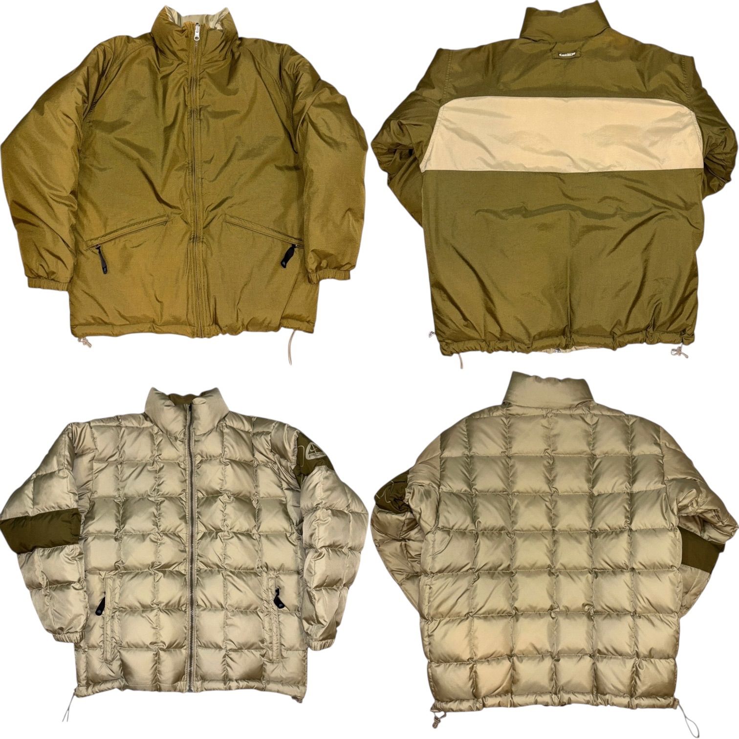 00 s NIKE ACG Reversible Down JKT XL ナイキ リバーシブル ダウンジャケット オリーブ カーキ Y 2 K TECH オニギリ 古着