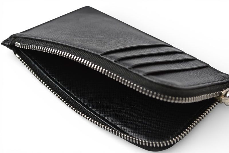 PRADA ブラック レザー ケース　財布 プラダ フラグメントケース PRADA カードケース/コインケース ロゴ