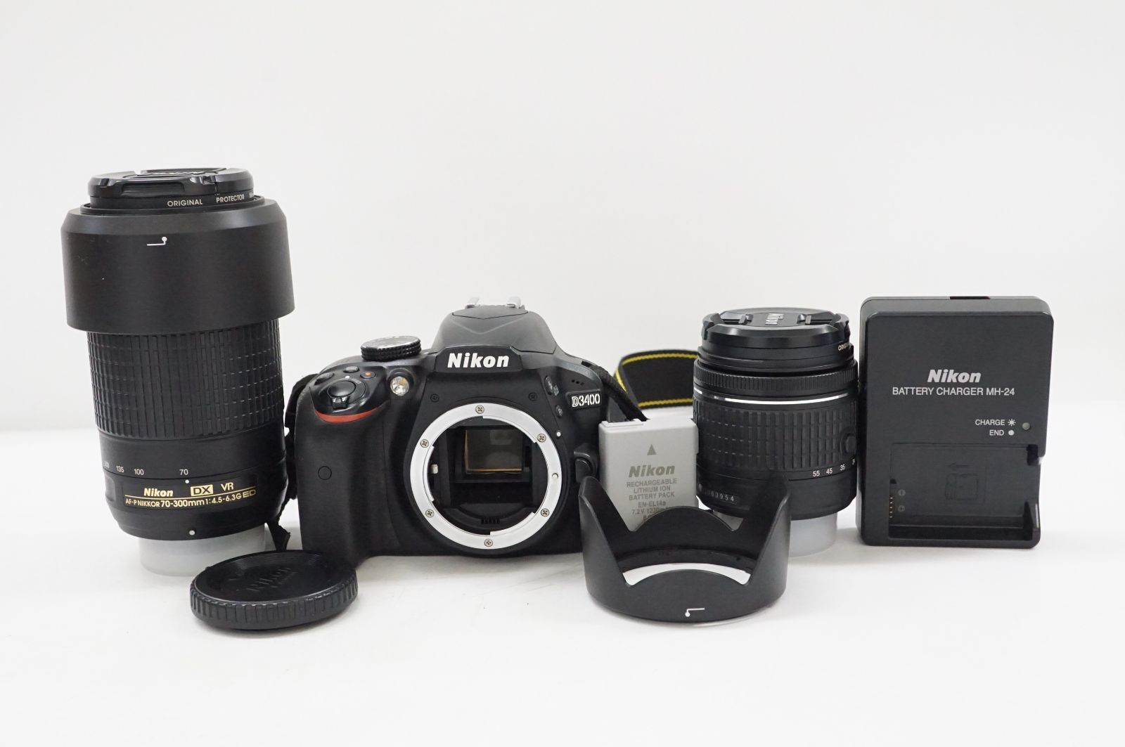 L 291325 Nikon ニコン デジタル一眼レフカメラ D 3400 18-55 VR 70-300 Kit ブラック