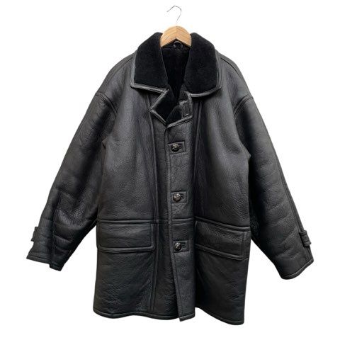 コムサデモード COMME CA DU MODE ムートンジャケット ハーフコート 3ボタン ブラック