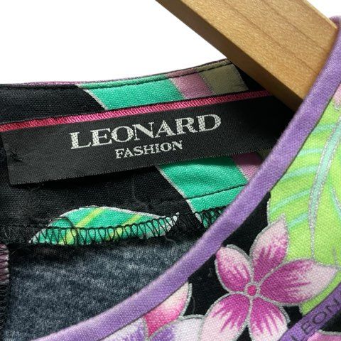 レオナール LEONARD 花柄 総柄 ブラウス トップス プルオーバー 40 L