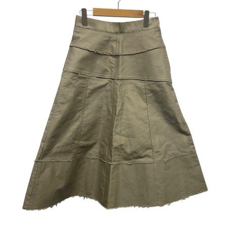 BLAMINK 38 スカート コットン　キャメル ブラミンク BLAMINK コットンフレアスカート ロング Aライン