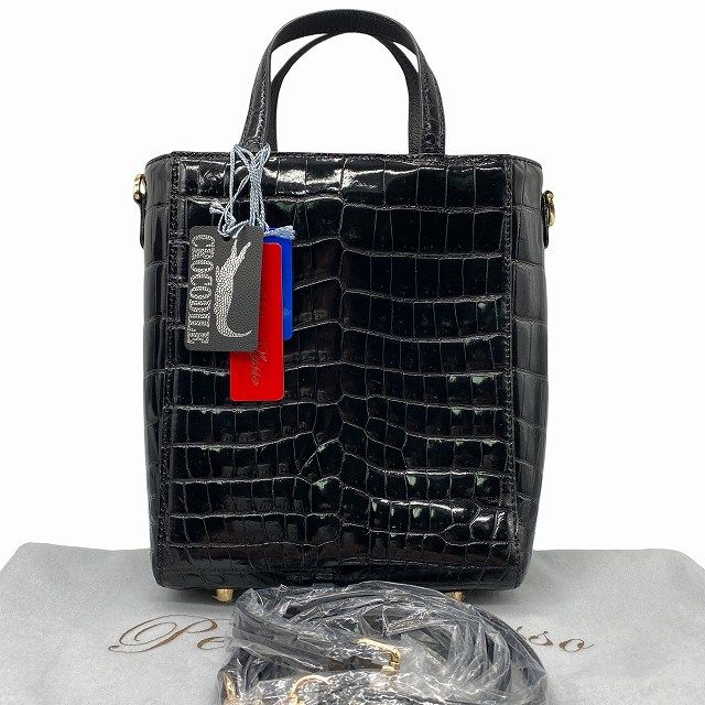 ペレリールッソ Pelley Lussa タグ付き 2way シャイニングクロコダイル