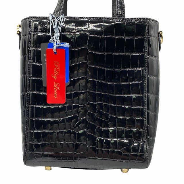 ペレリールッソ Pelley Lussa タグ付き 2way シャイニングクロコダイル