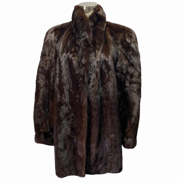 ミンクコート MINK 毛皮 リアルファー アウター ダークブラウン