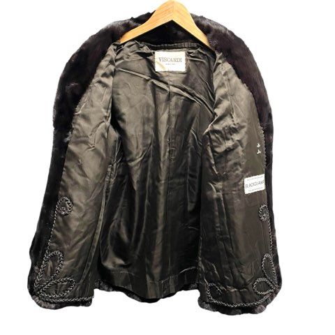 VISCARDI BLACKGLAMA ブラックグラマ ミンク MINK 毛皮 ロングコート