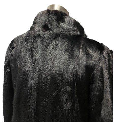 rambulton ミンク MINK 毛皮 ロングコート リアルファー ブラック M