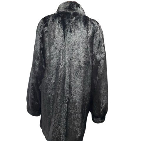 rambulton ミンク MINK 毛皮 ロングコート リアルファー ブラック M