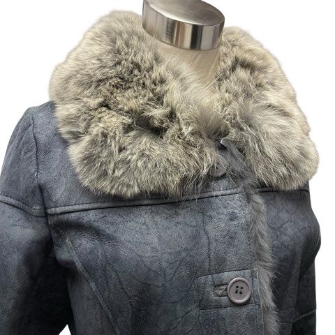 C's style 兎革 ラビットムートン フォックスファー コート アウター