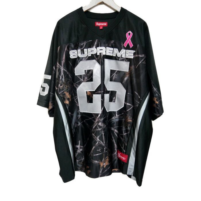 Supremeシュプリームfootballジャージ XL ブラック ゲームシャツ