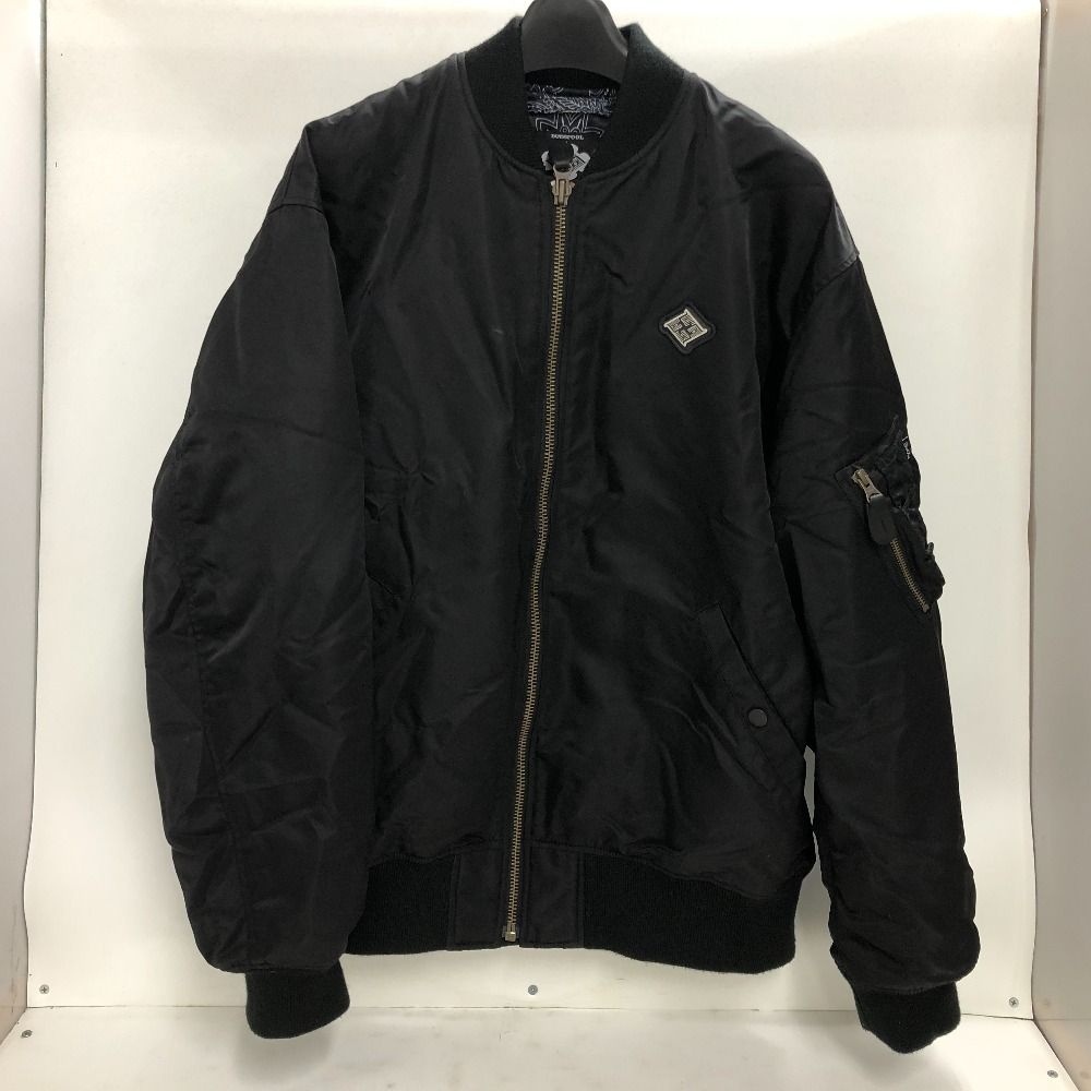 02w21862 GAKKIN × BUDSPOOL 花罰 MA-1 フライトジャケット ブラック L