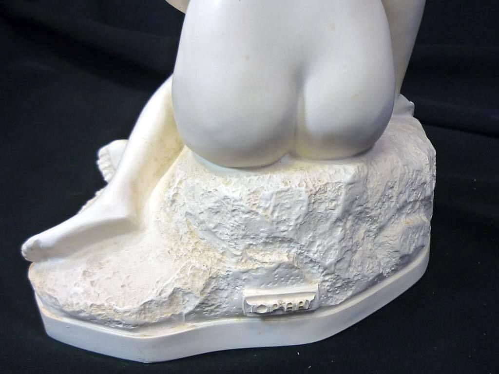  TOPART|トップアート 貴婦人 座位 西洋美術 芸術 綿密 彫刻 置物 ヴィーナス 裸婦 オブジェ 人形 ヴィンテージ 貴族 アンティーク 彫刻 オブジェ 美術品 アンティーク コレクション