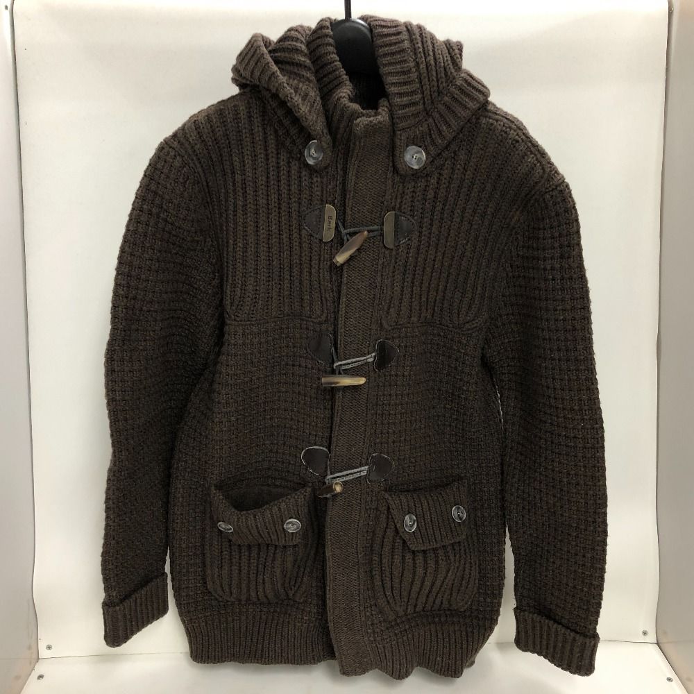 02w21864 バーク Bark ニットダッフルコート ブラウン M イタリア製