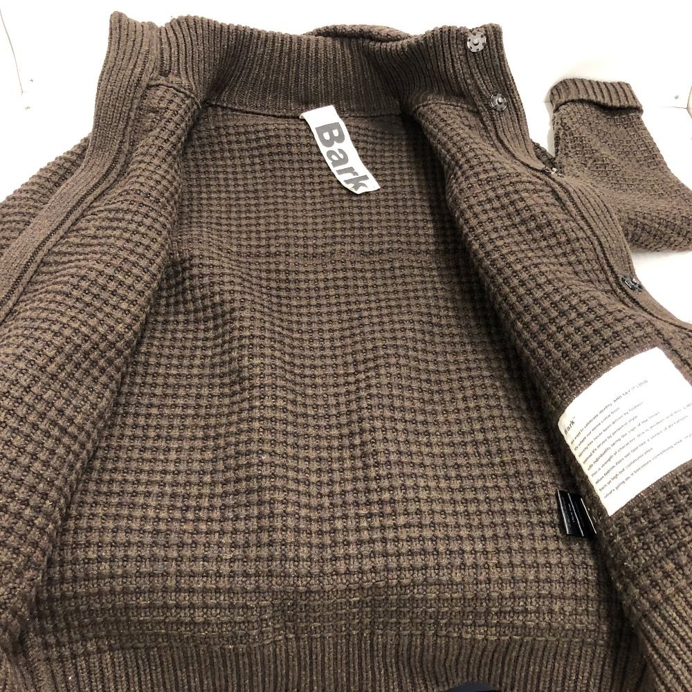 02w21864 バーク Bark ニットダッフルコート ブラウン M イタリア製