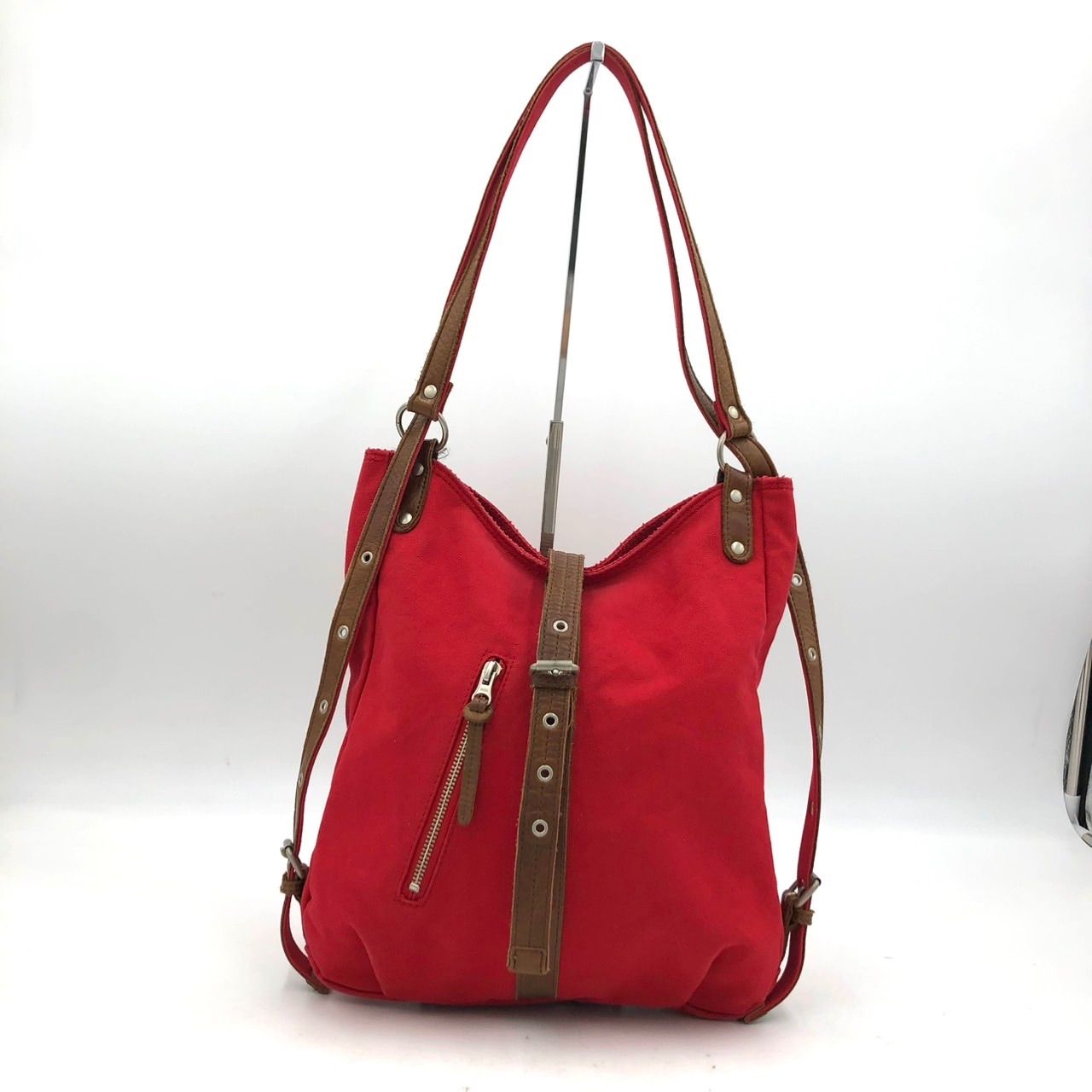 バギーポート BAGGY PORT リュック ショルダーバッグ 赤 キャンバス 