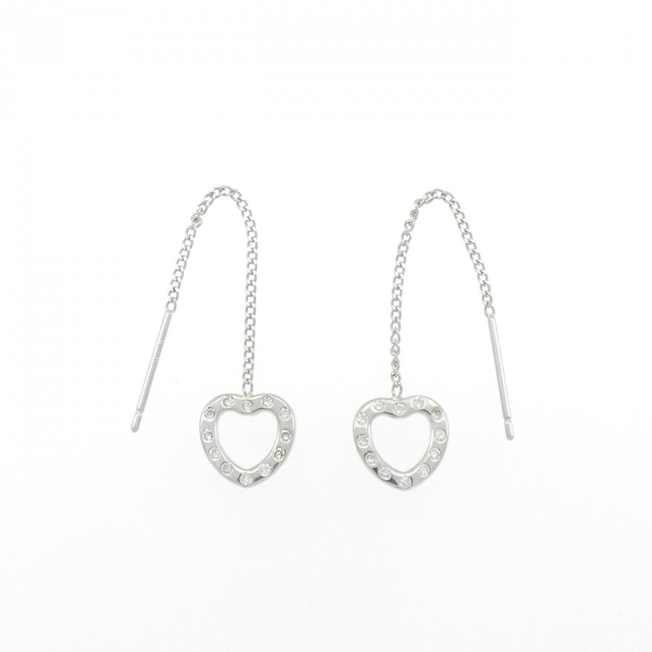 K14WG ハート ダイヤモンド ピアス - メルカリ