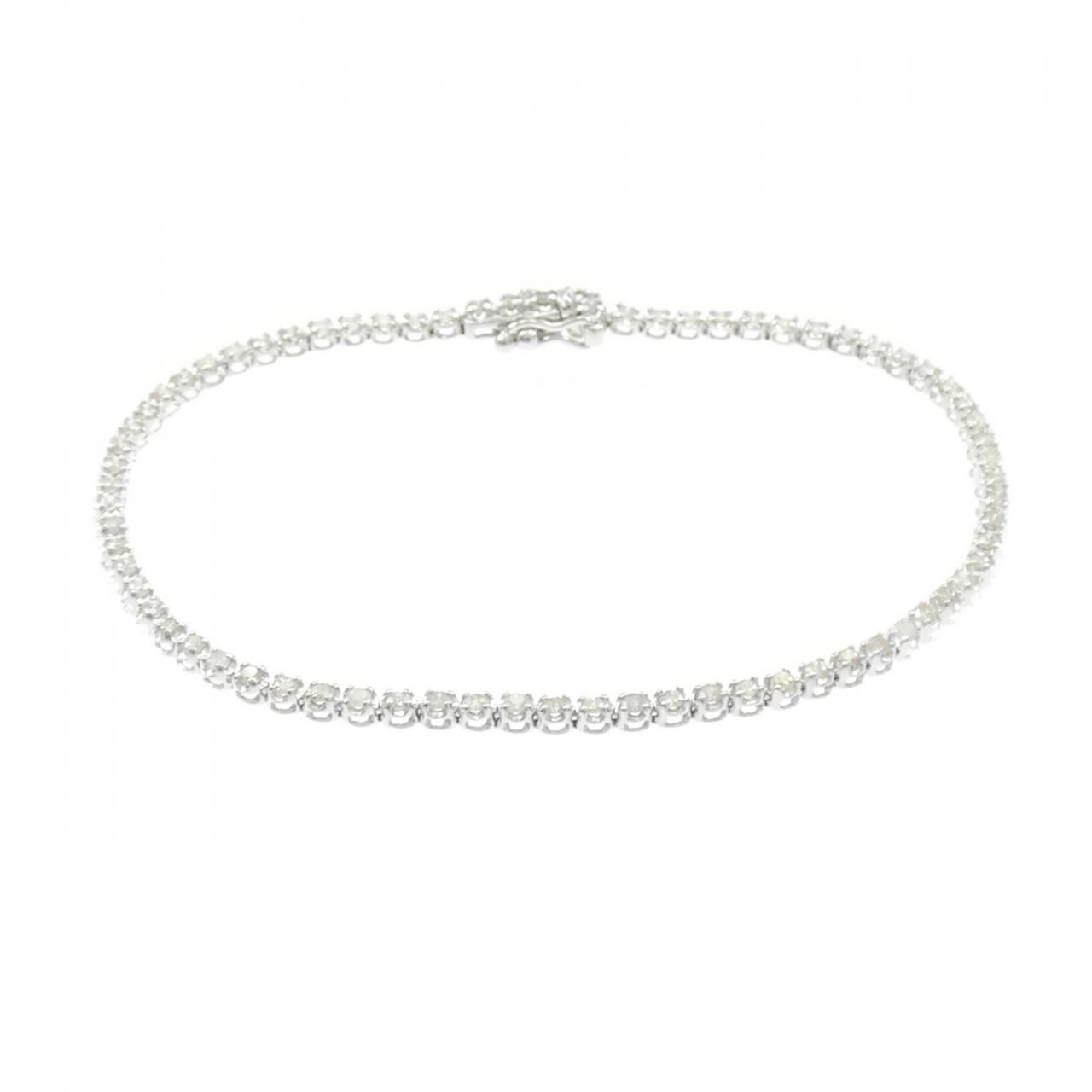 K18WG ダイヤモンド ブレスレット 1.00CT - メルカリ