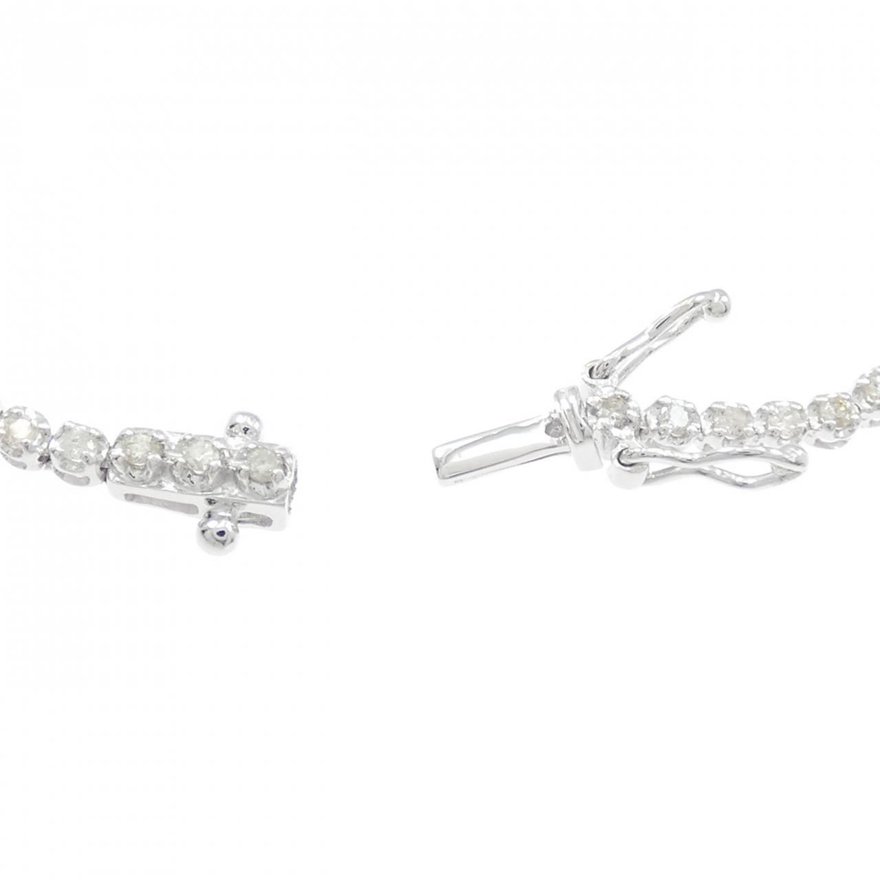 K18WG ダイヤモンド ブレスレット 1.00CT - メルカリ