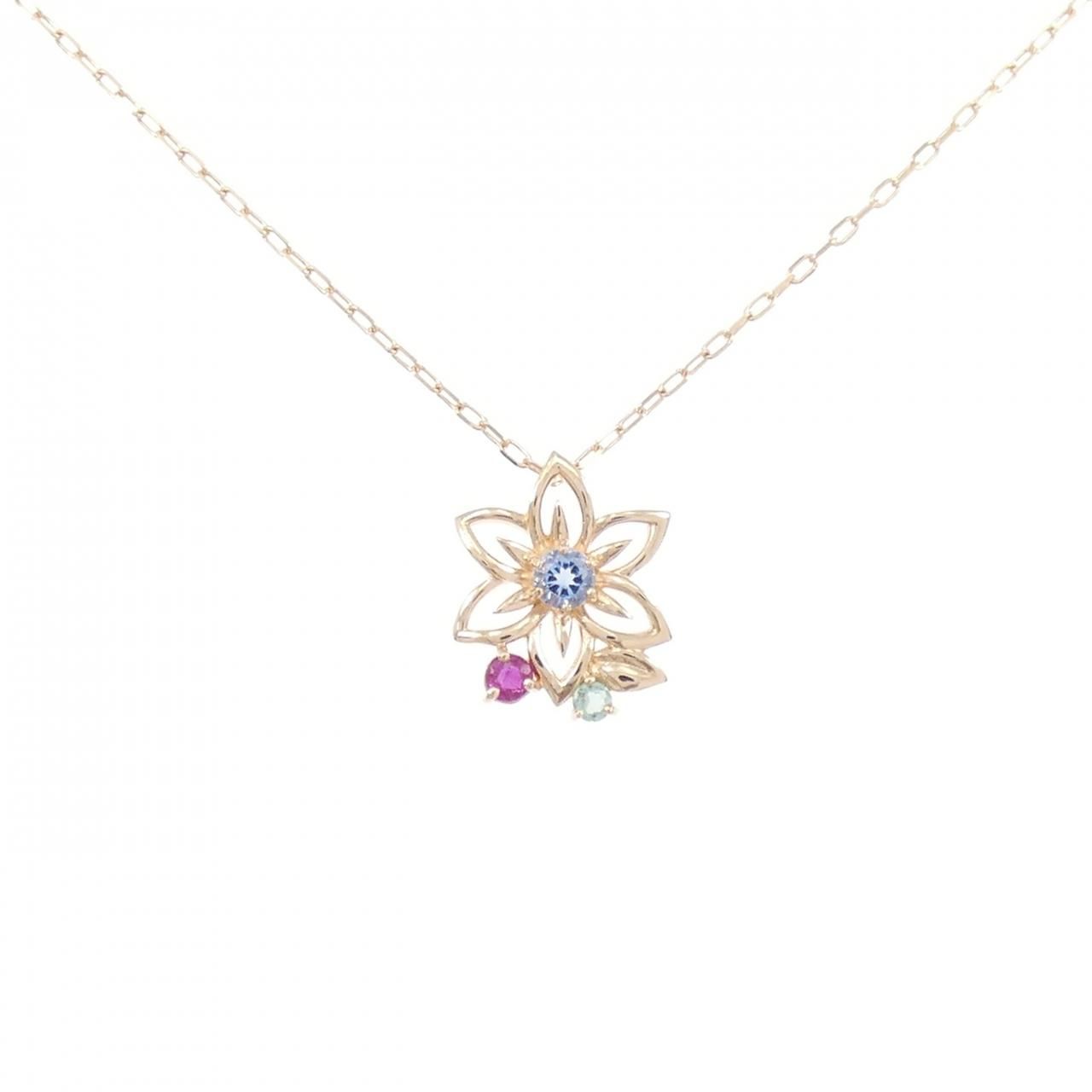 アクセサリー K10PG ルビー ネックレス