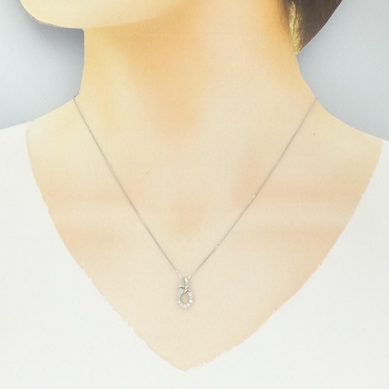 PT900/PT850 ダイヤモンド ネックレス 0.20CT - メルカリ