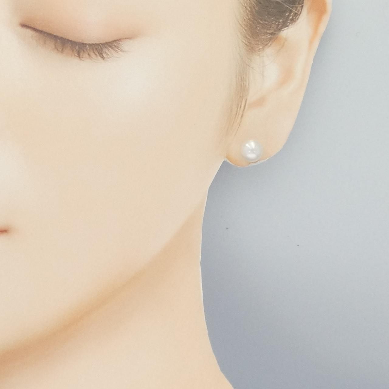 K18YG アコヤパール ピアス 7.6mm - メルカリ