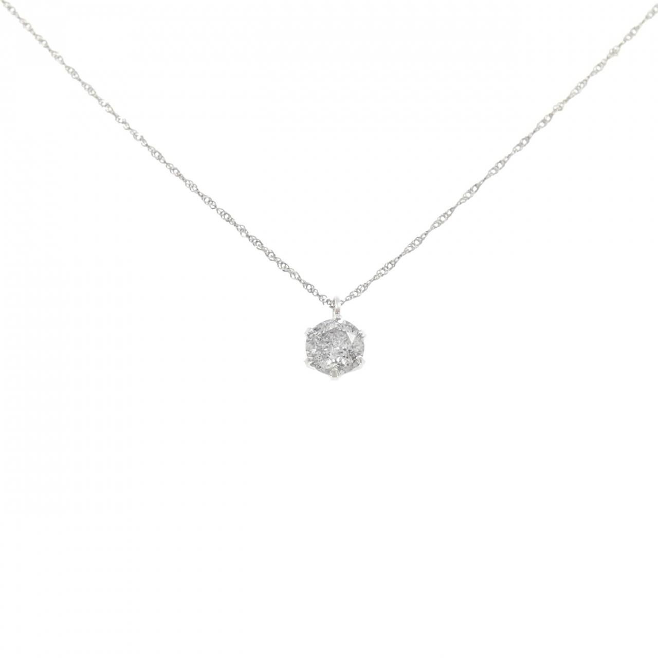 PT999/PT850 ソリティア ダイヤモンド ネックレス 0.4CT 【公式通販】