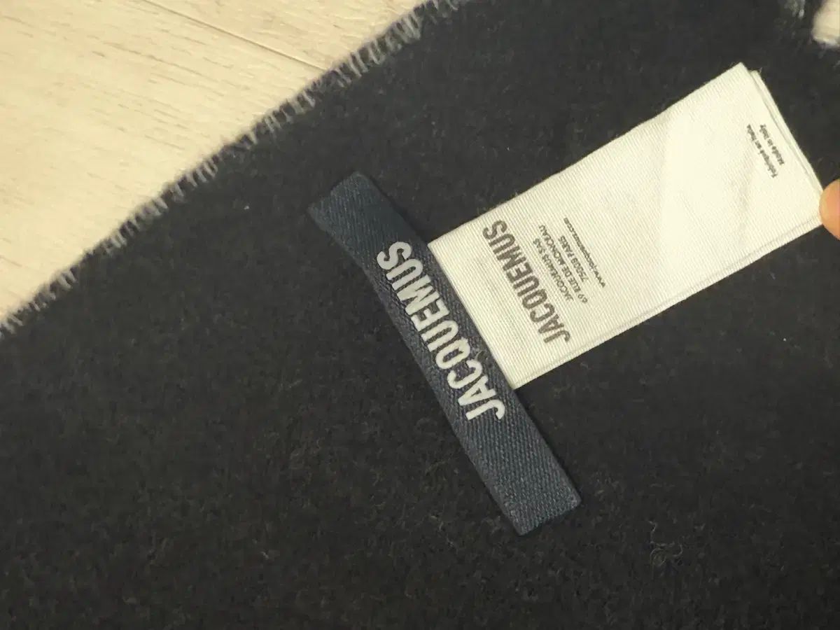  ジャックムス ロゴ フリンジ マフラー ブラック マフラー 小物