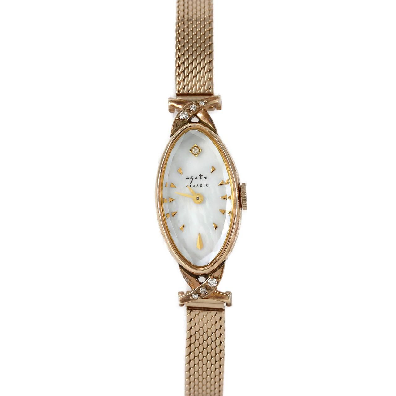 アガット トノーフェイスジュエリーウォッチ PG 1811 PG クォーツ