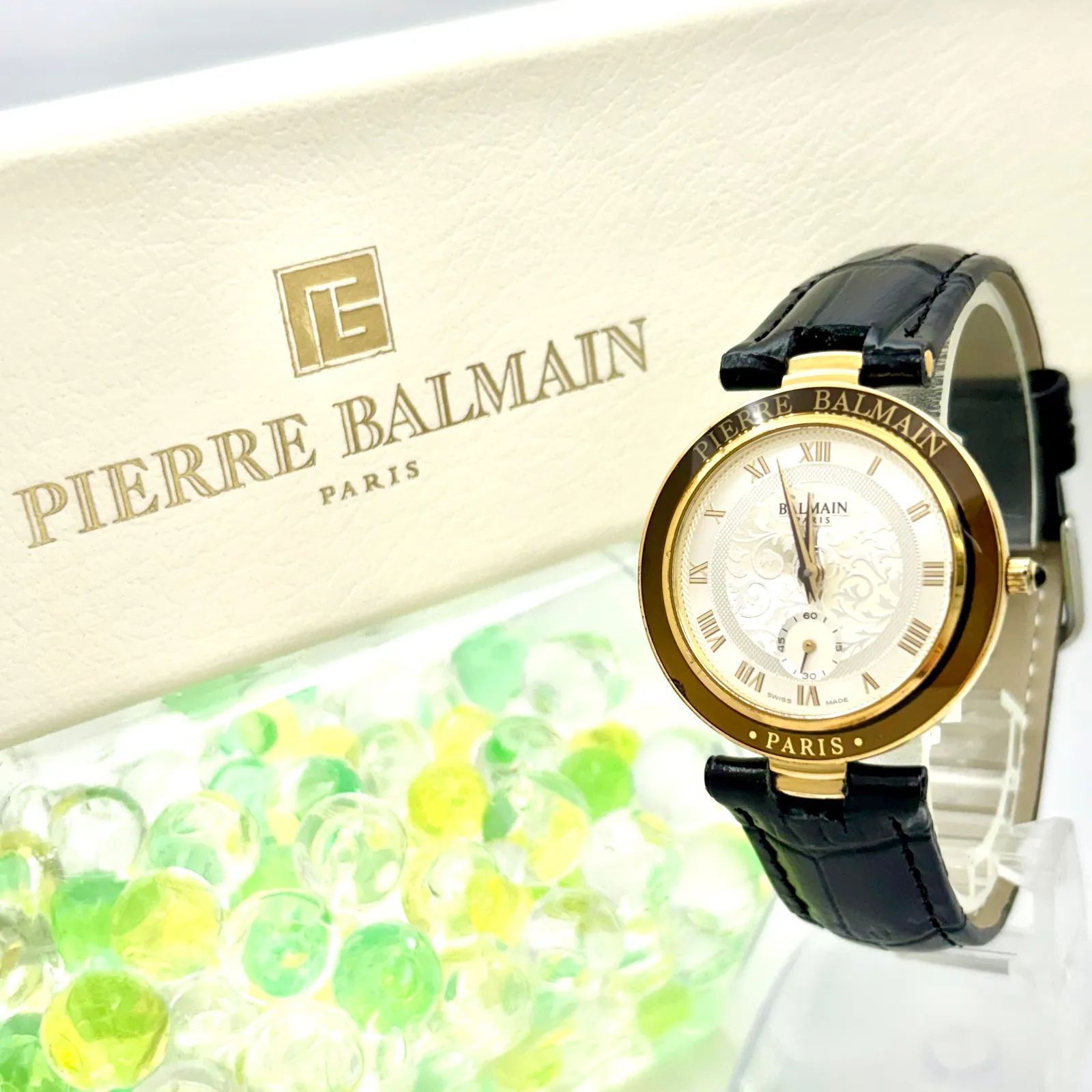 箱付/新品電池】PIERRE BALMAIN ピエールバルマン メンズ ローマン 