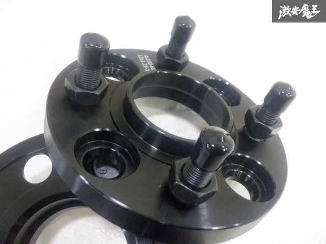 【未使用】 社外 15mm ワイドトレッドスペーサー ワイトレ 2枚 ハブリング一体 PCD100 4H ハブ径60.1mm M12&times;P1.25 キャリイ ノート 即納