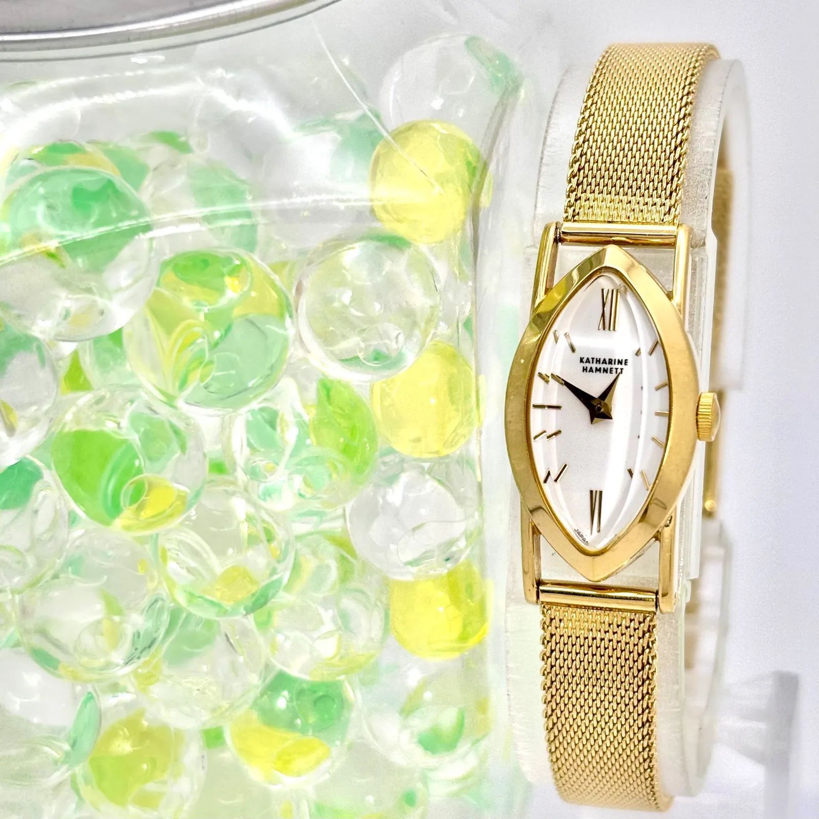 新品電池】KATHARINE HAMNETT キャサリンハムネット カットガラス 