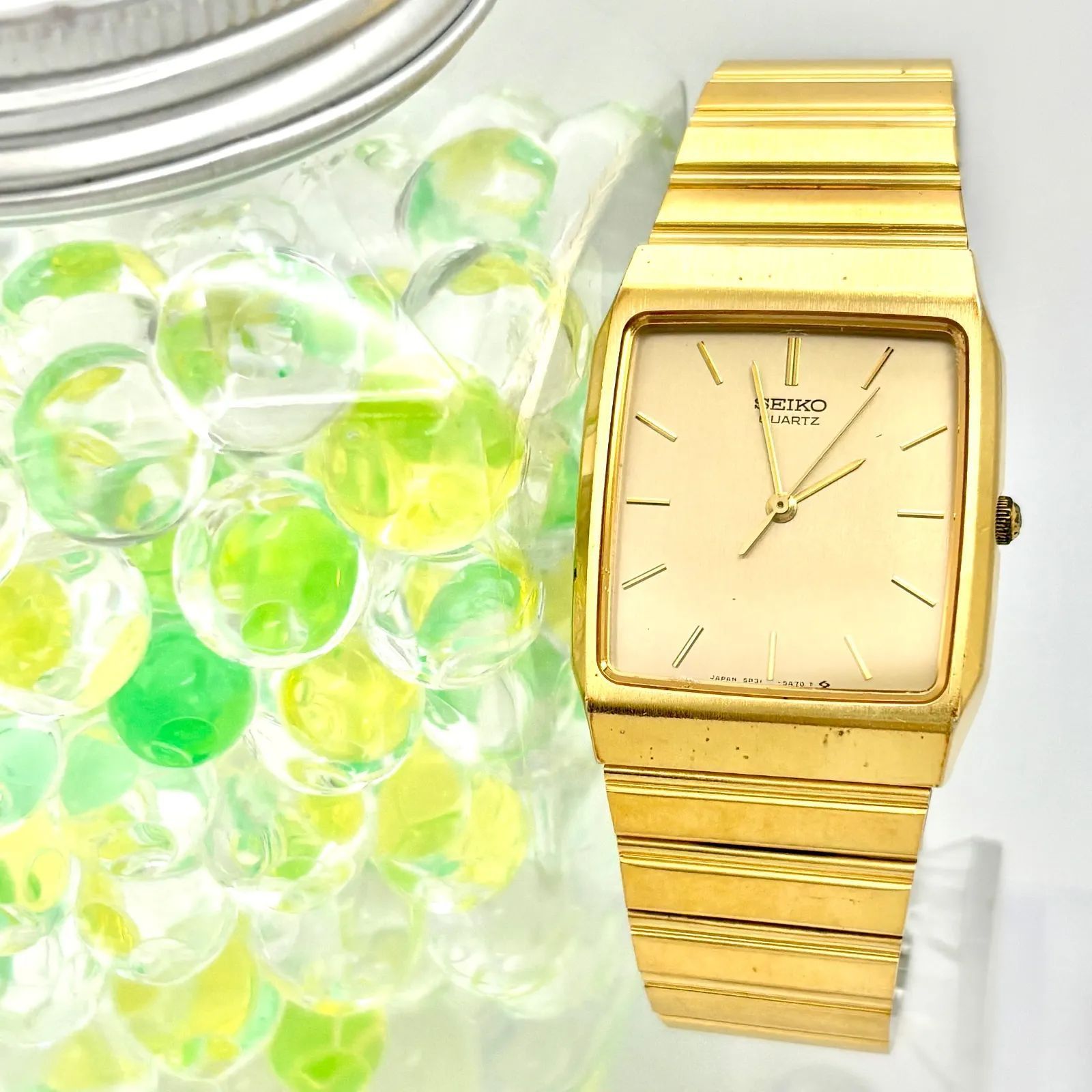 新品電池】SEIKO セイコー ゴールド メンズ 腕時計 5P31-5A69 730540