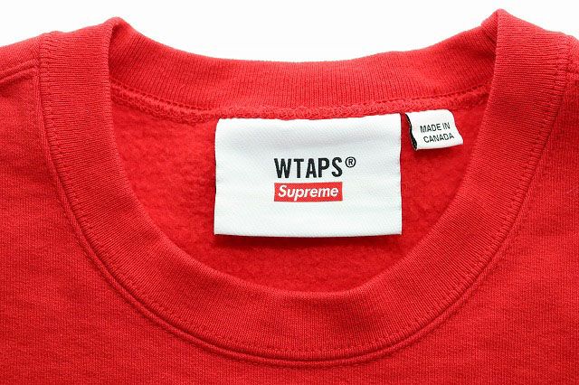 【中古】シュプリーム SUPREME × WTAPS 21AW CREWNECK RED M ダブルタップス クルーネック スウェット ☆AA★250312 シュプリーム SUPREME × WTAPS 21AW CREWNECK RED M ダブルタップス