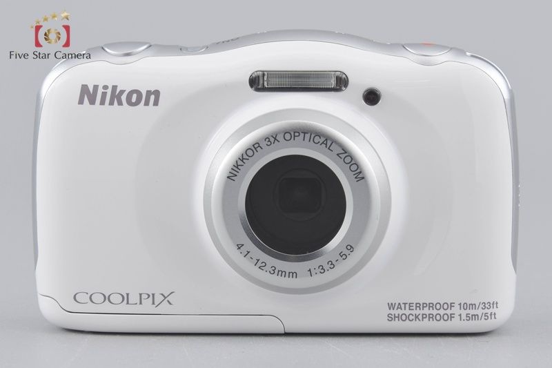 Nikon ニコン 【中古】Nikon ニコン COOLPIX S33 ホワイト コンパクト