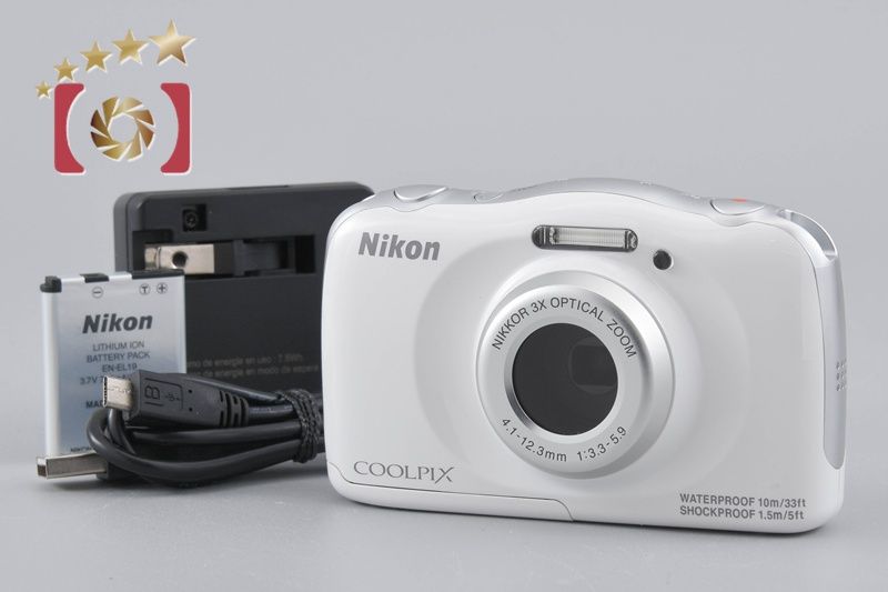 2391 Nikon ニコン COOLPIX デジカメ S33 ホワイト 美品 Nikon ニコン 【中古】Nikon ニコン COOLPIX S33 ホワイト コンパクト