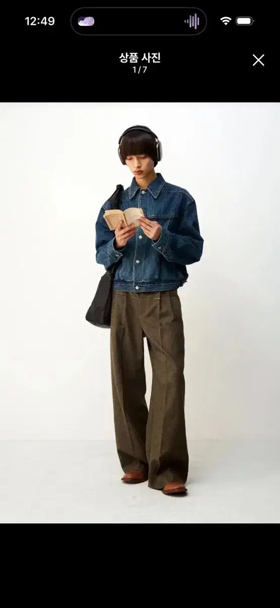 クアー 23 fw Raw cut 3 pleat スラックス カーキ