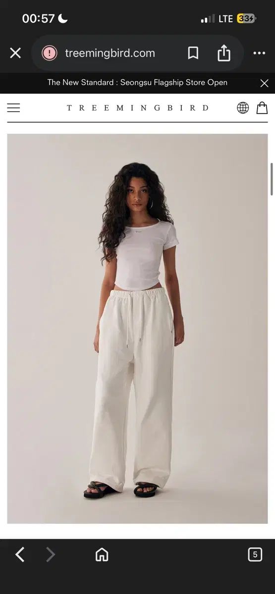 TREEMINGBIRD スタシ ロゴ 白 トレーナー ズボン