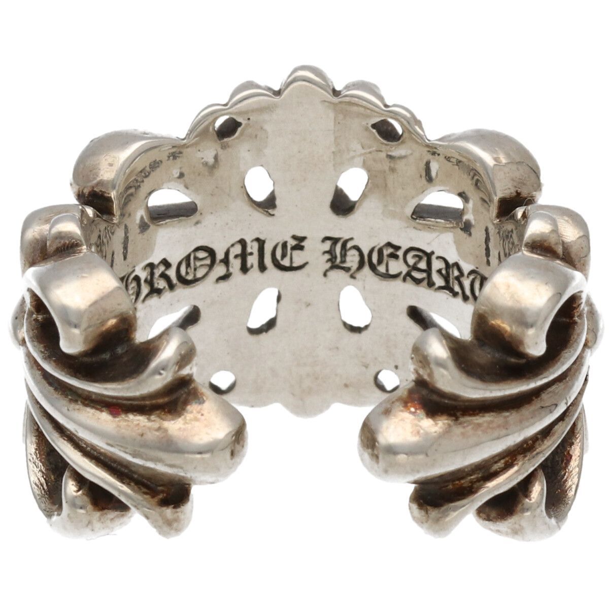 CHROME HEARTS クロムハーツ ダブルフローラルクロスリング 15.5号 SV 925 シルバー 指輪 アクセサリー RS