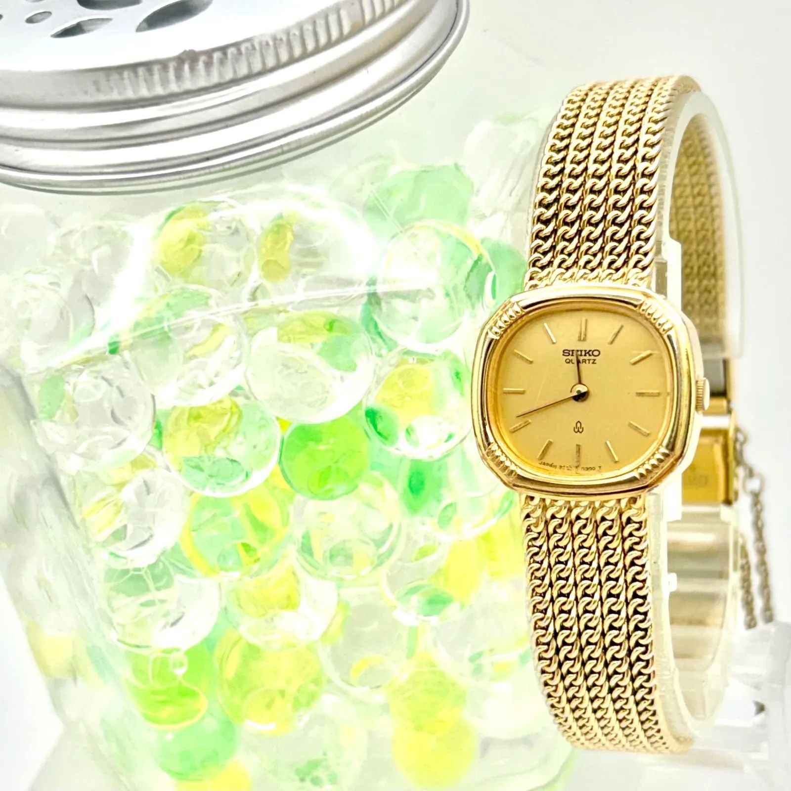 新品電池】SEIKO セイコー レディース 腕時計 ゴールド オクタゴン