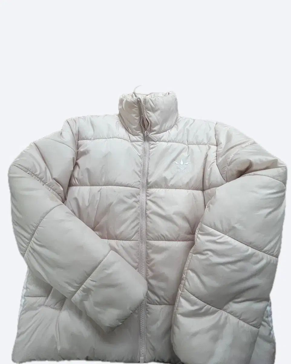 アディダス レディース ショートダウン いちごミルク色