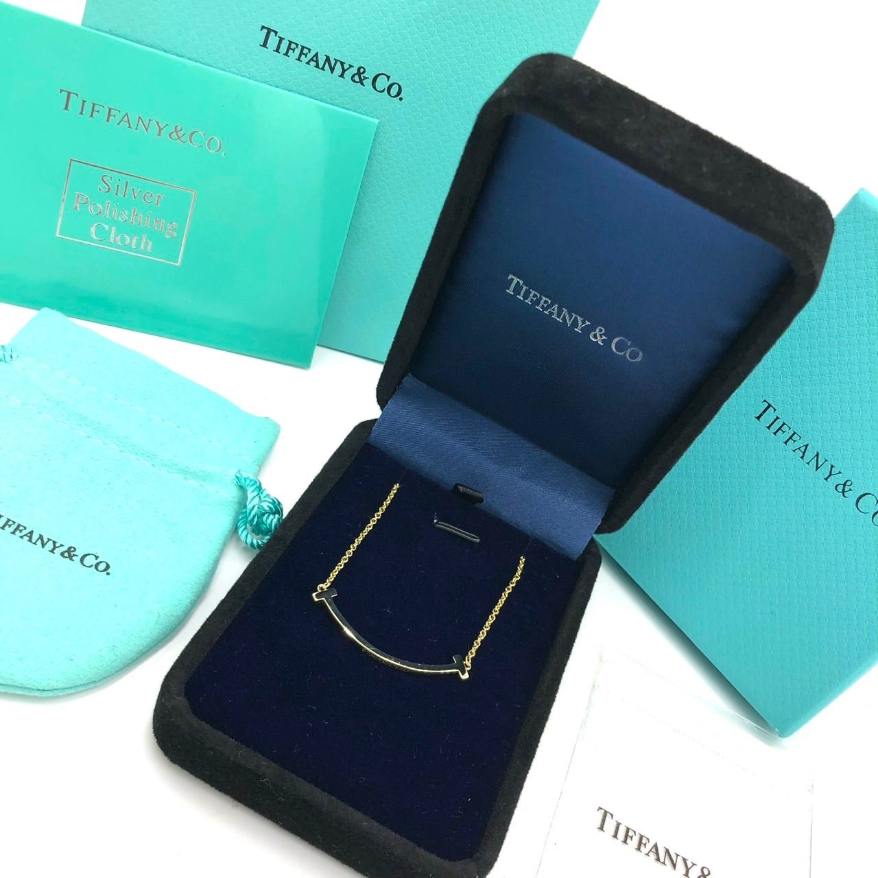 ティファニー TIFFANY Tスマイル ネックレス ゴールド K 18 750 金