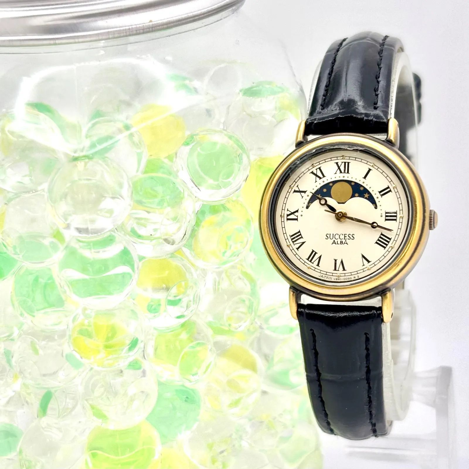 新品電池】SEIKO セイコー ALBA アルバ ムーンフェイズ ゴールド