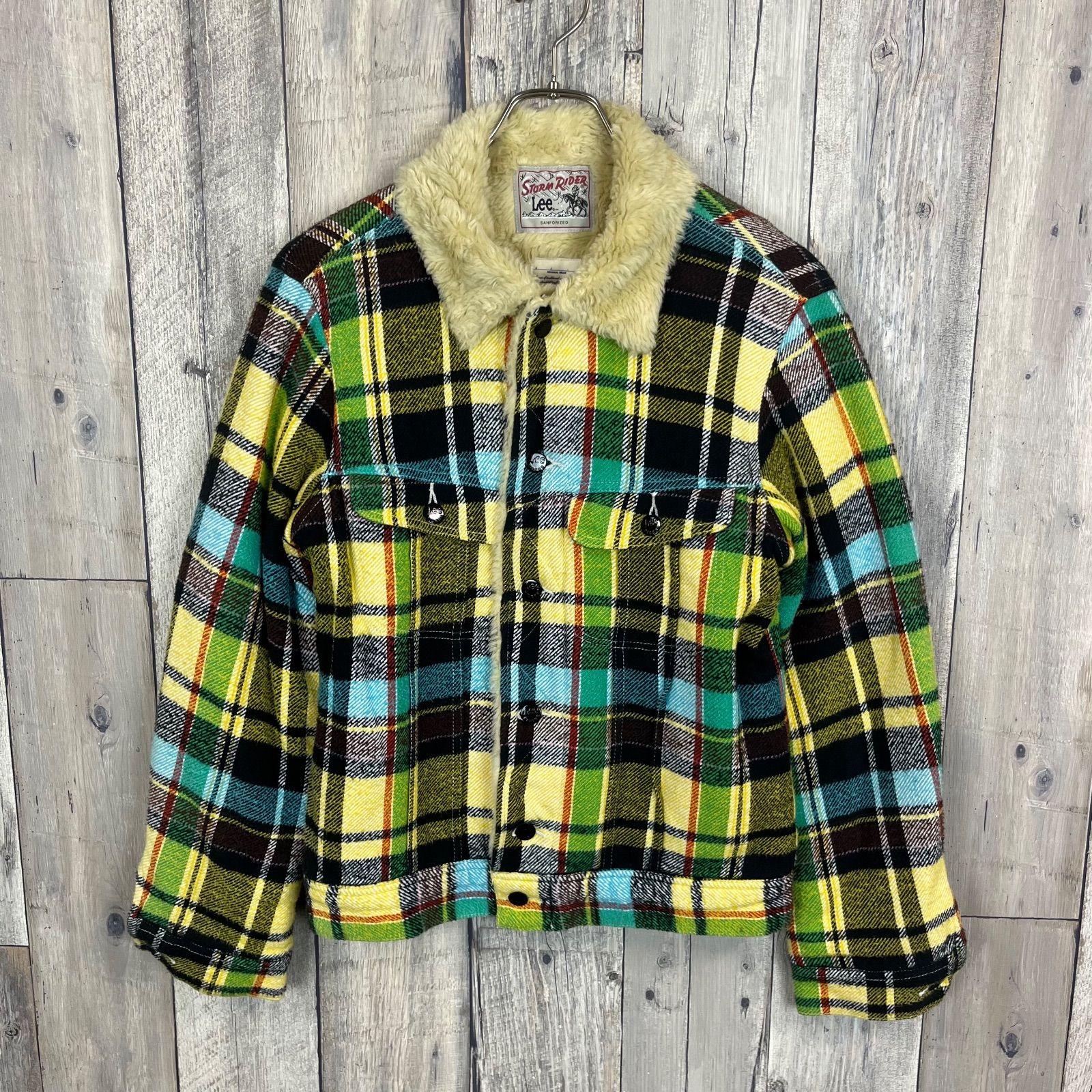 Lee リー nano universe ナノユニバース コラボ STORM RIDER ストームライダー 95123 裏ボア チェック ジャケット メンズ M サイズ