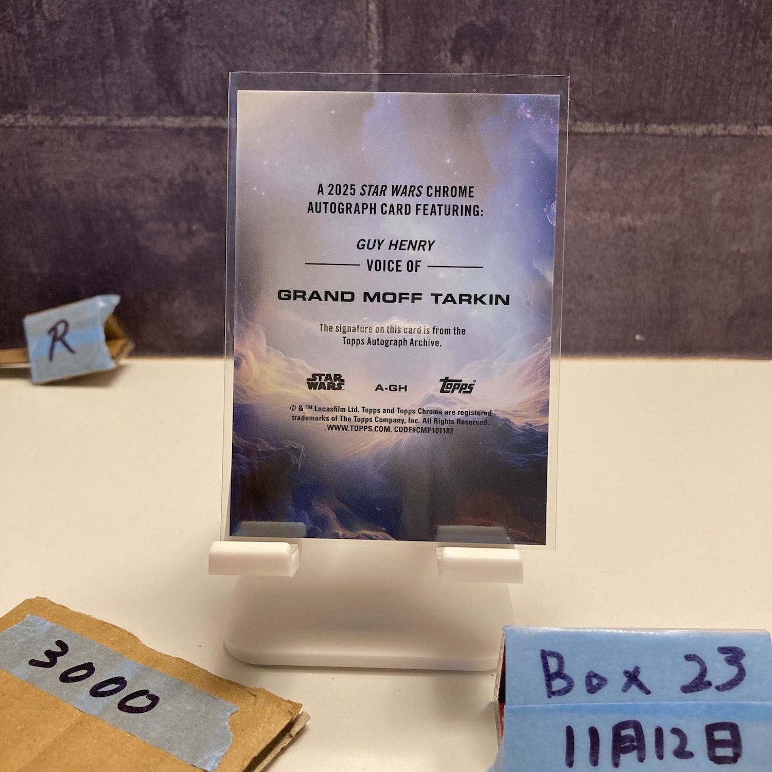 2025 Topps Chrome Guy Henry 直筆サインカード Star Wars; Grand Moff