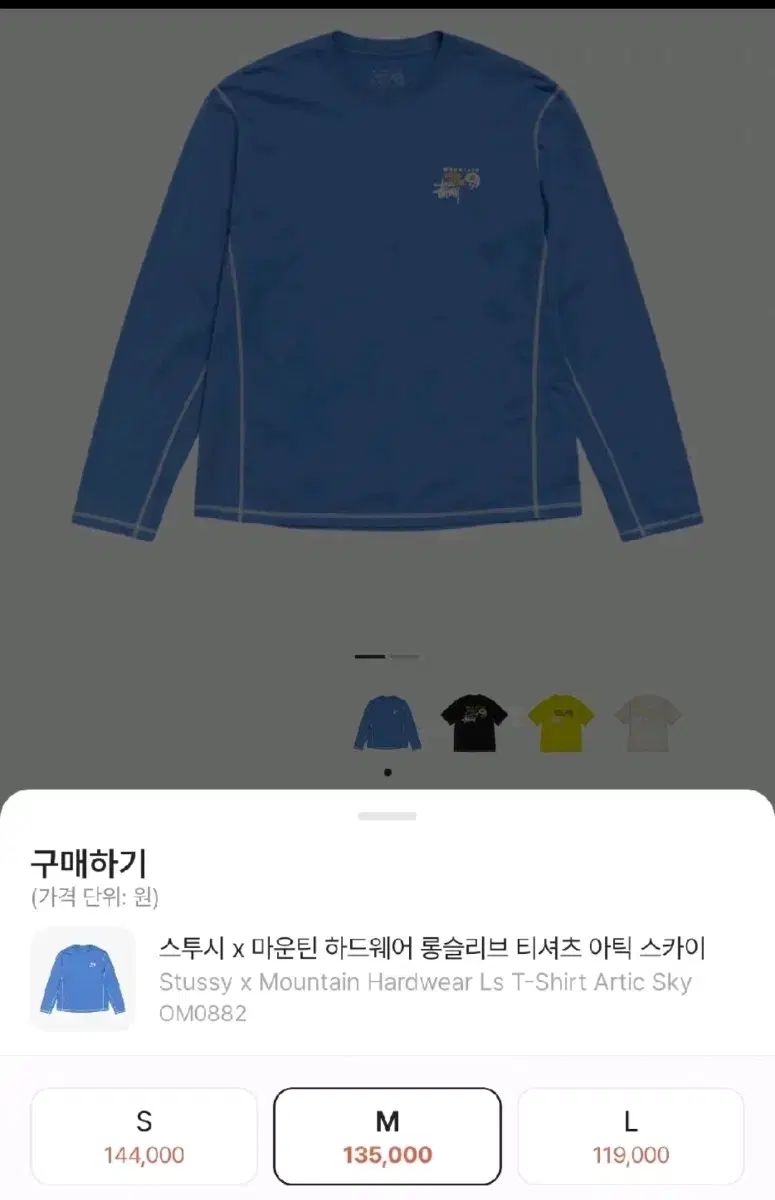 STUSSY マウンテン ハードウェア ロングスリーブM