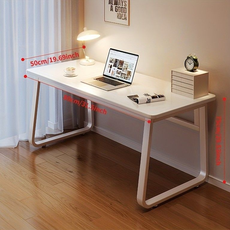 省スペース設計 高さ調整 コンピューターデスク 幅80|100 cm 奥行50|60 シンプルワークデスク パソコンデスク 学習机 勉強机 在宅勤務 テレワーク ミニマリストデザイン ホワイト80 x 50 75