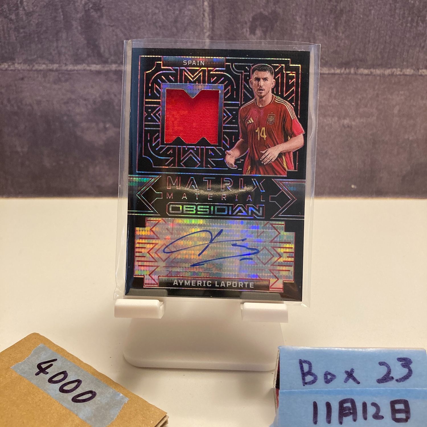 2024-25 Panini Obsidian Aymeric Laporte 02/99 直筆サインカード