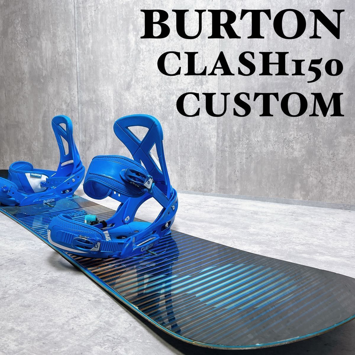 バートン BURTON スノーボードセット バインディング付き ブルー150cm BURTON メンズスノーボードセット 150cm CUSTOMバイン付 初心者