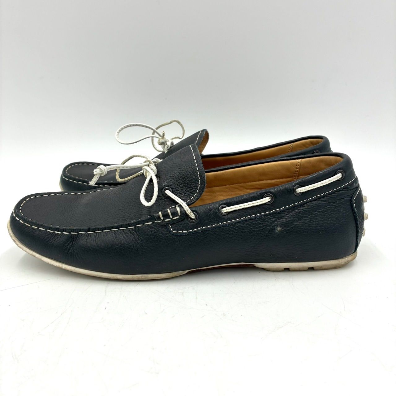 REGAL リーガル ドライビングシューズ 24.5cm 紺 ネイビー レザー 本革